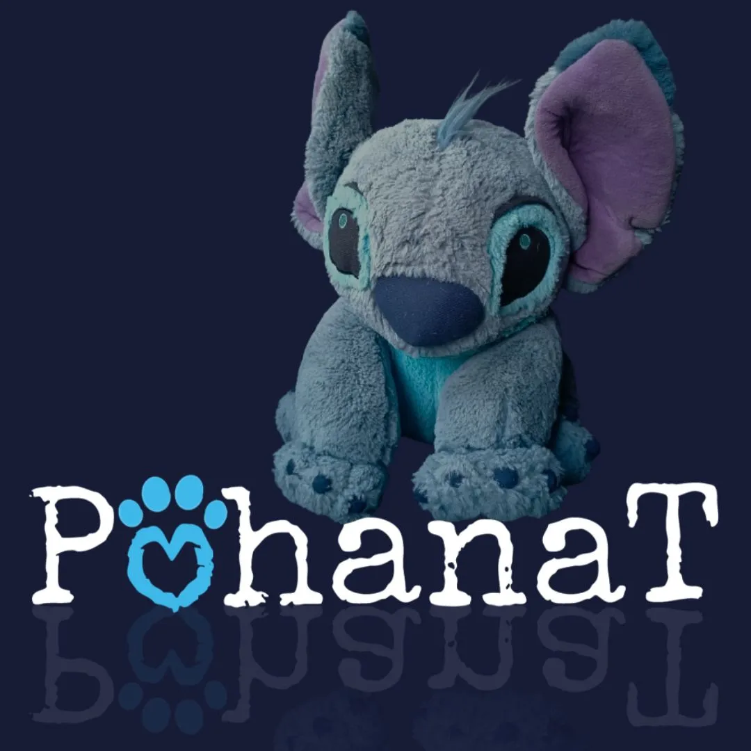 Stitch peluche on PohanaT logo